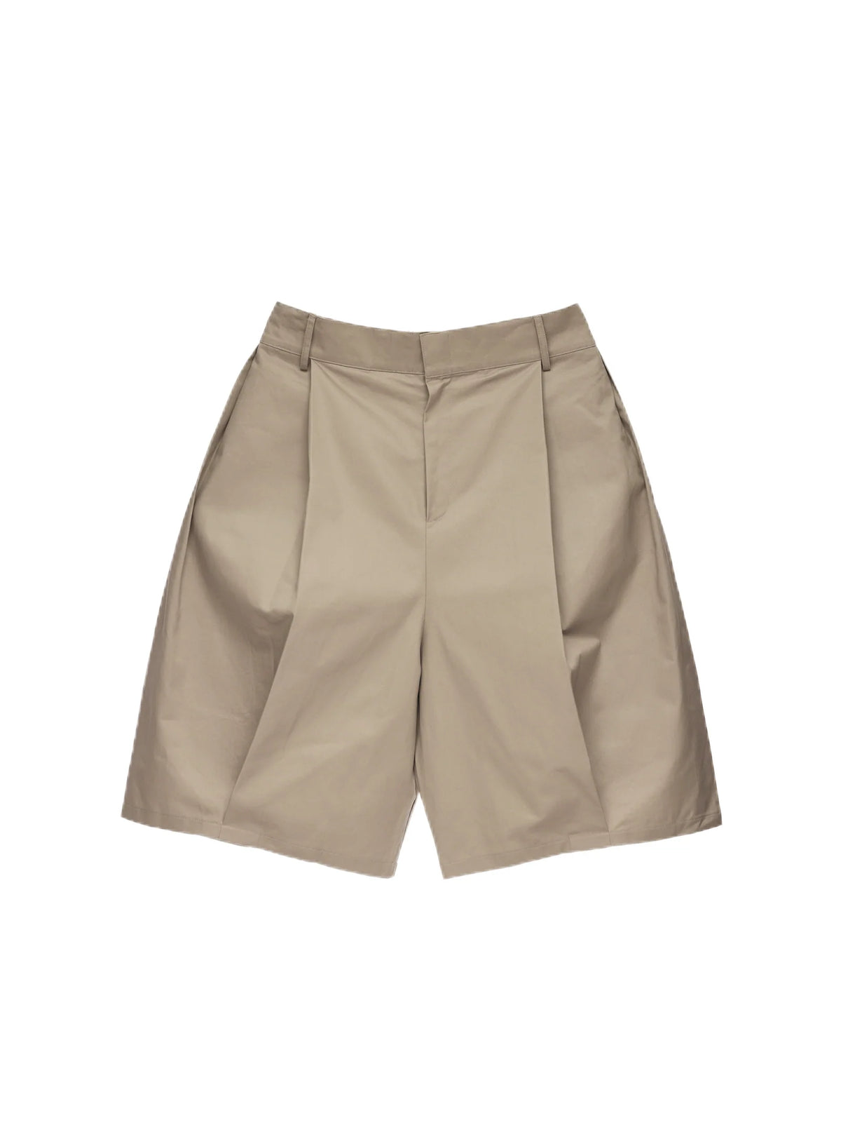 Short ample à double plis - Beige