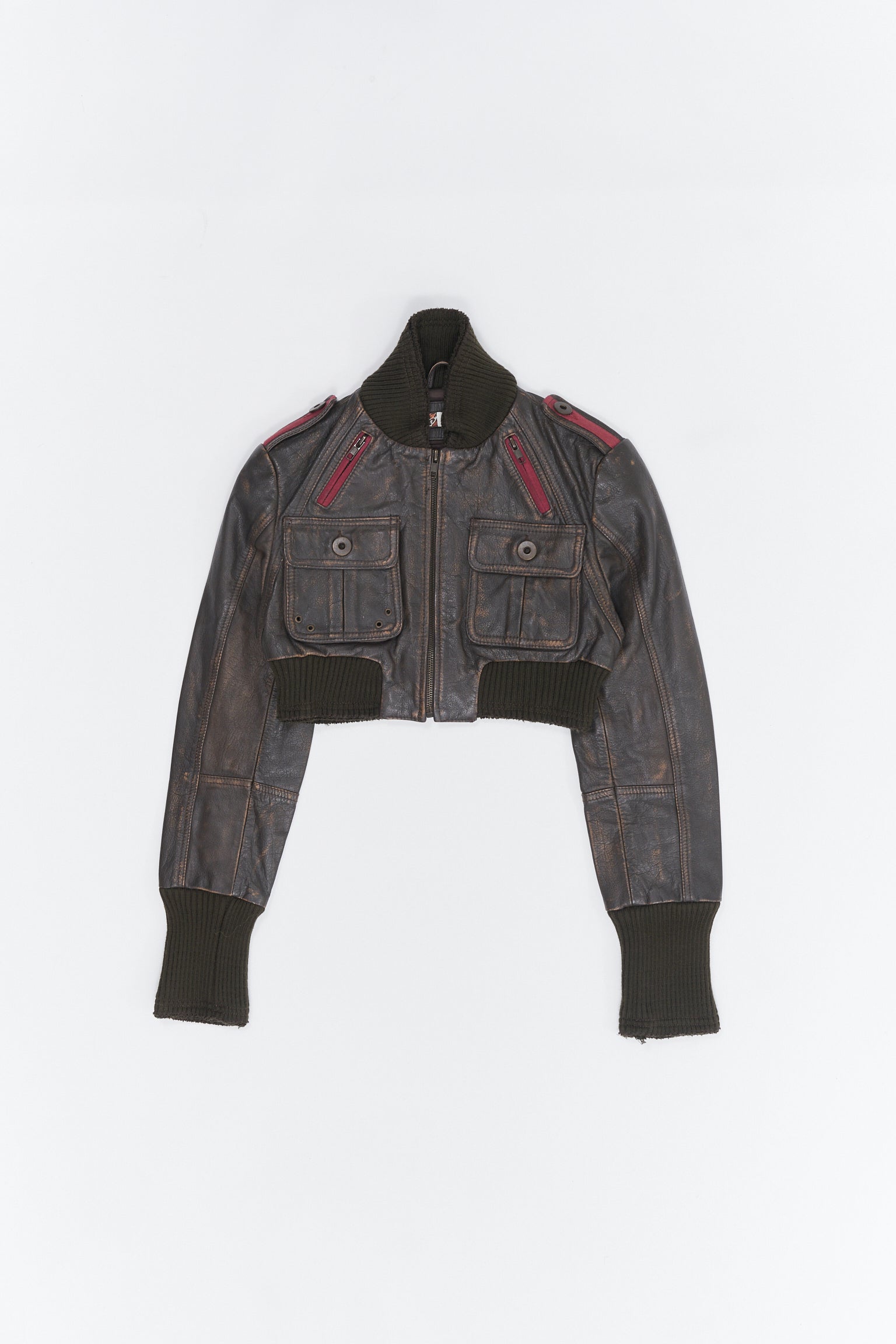 Veste En Cuir Courte - T40