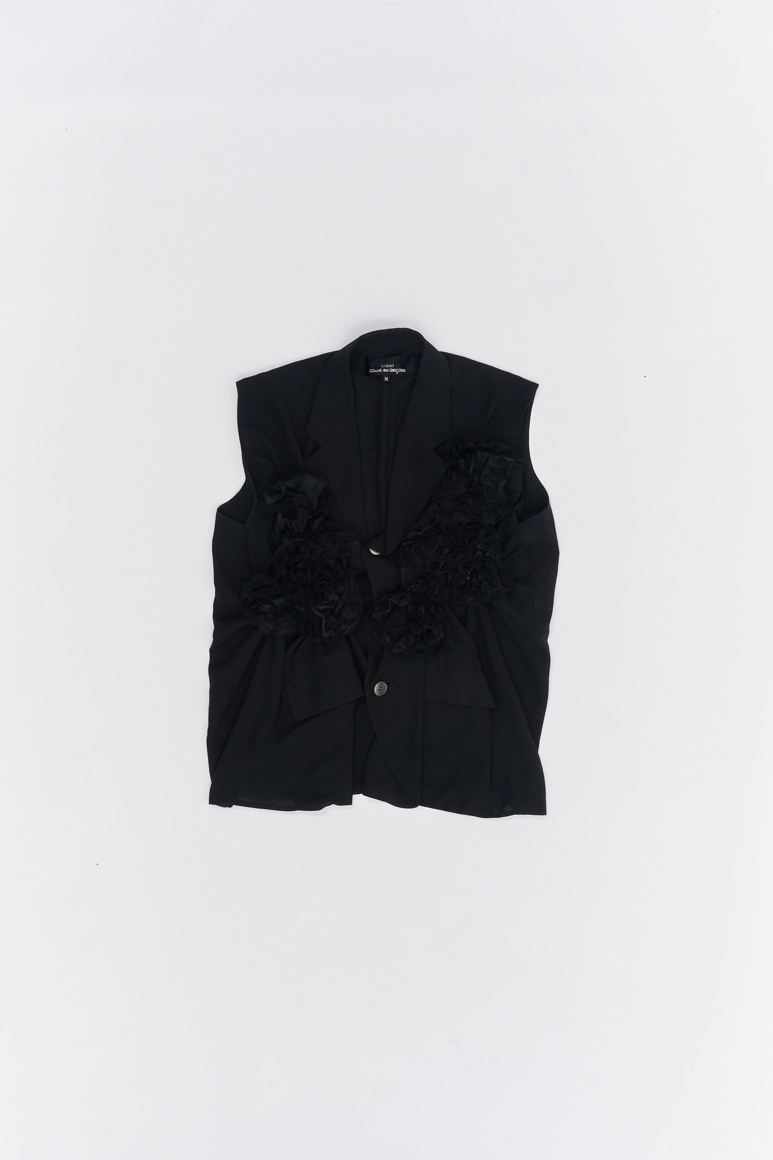 CDG Black Knit Tank Top - M