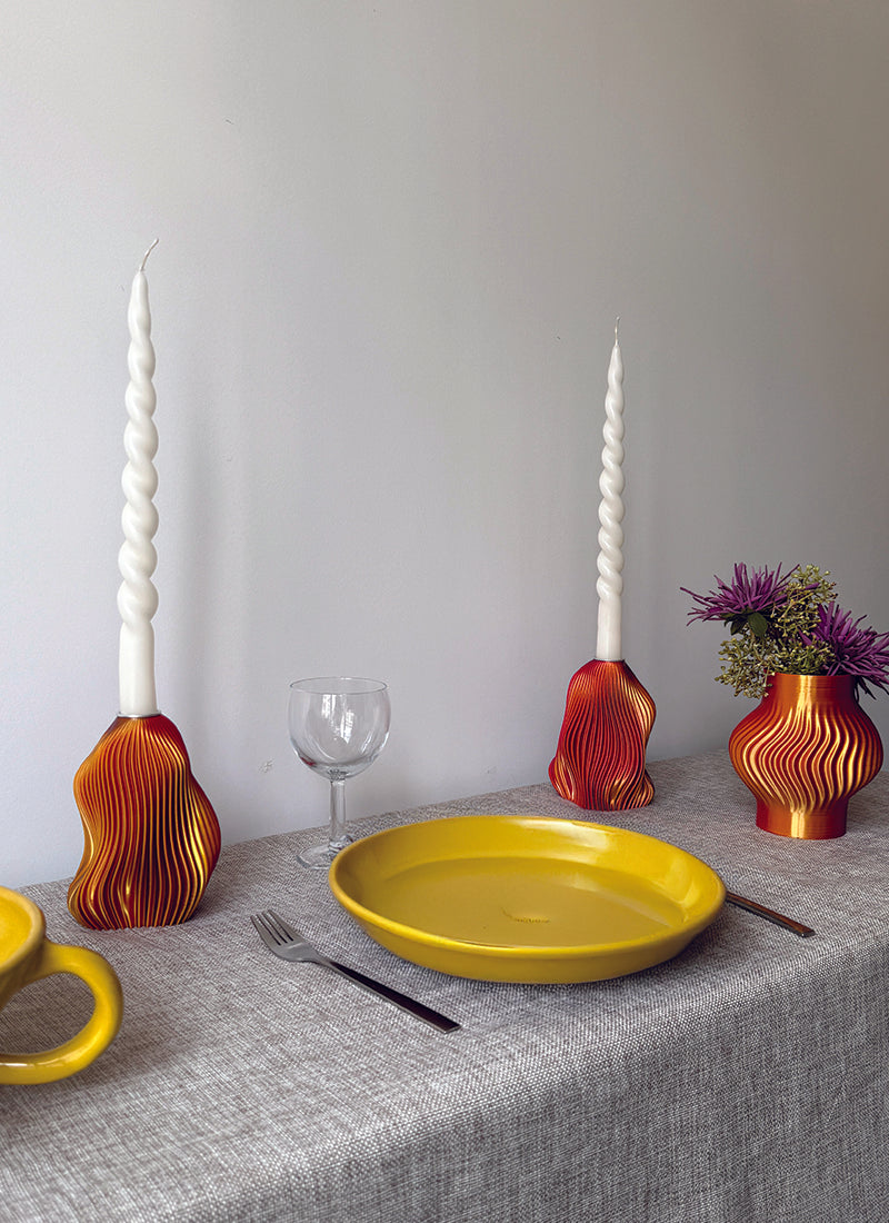 Bougeoir - Rose/Or/Violet