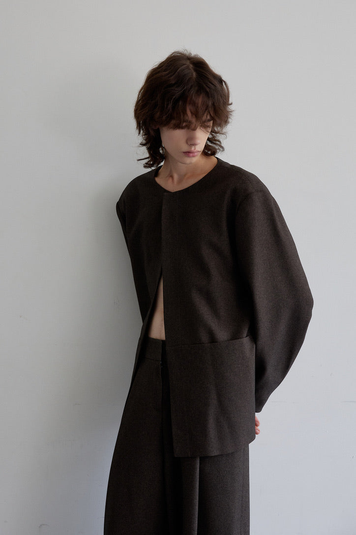 Veste Unie Marron