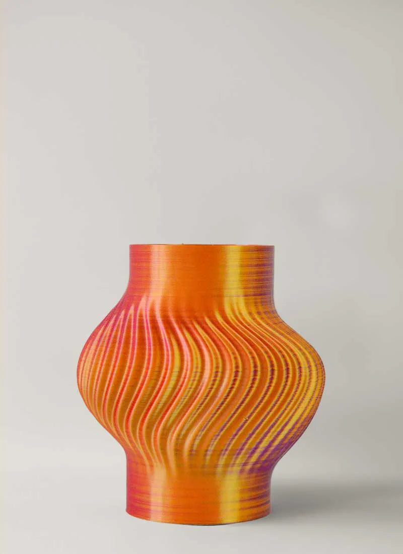 Vase Glitch - Rose/Orange
