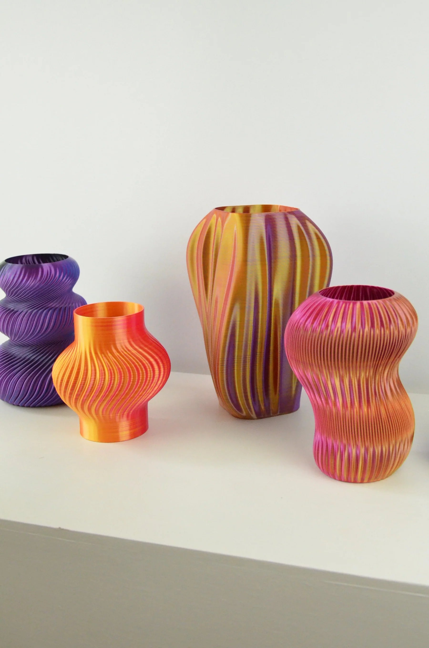 Vase Glitch - Rose/Orange