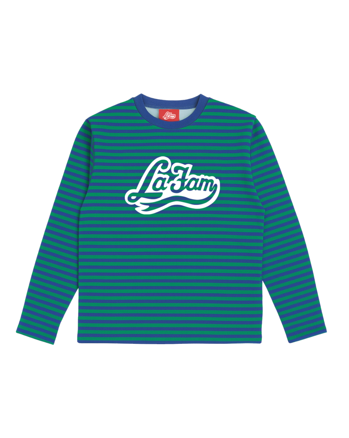 T-Shirt Manches Longues Bleu/Vert