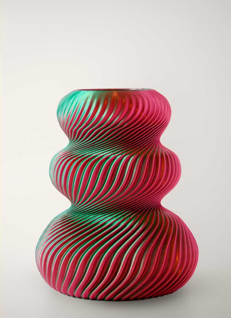Vase Chantilly - Rose/Vert