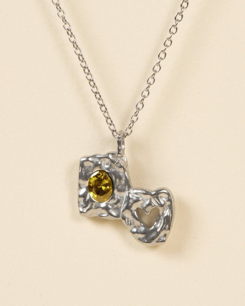 Collier Heartless Yellow Topaz