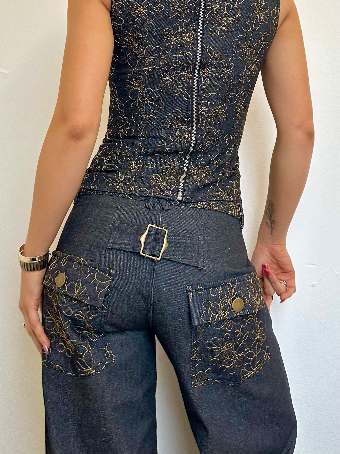 Top Charlie – Denim Brodé