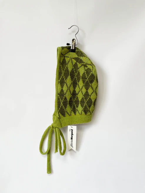 Balaclava Argyle Olive & Chartreuse