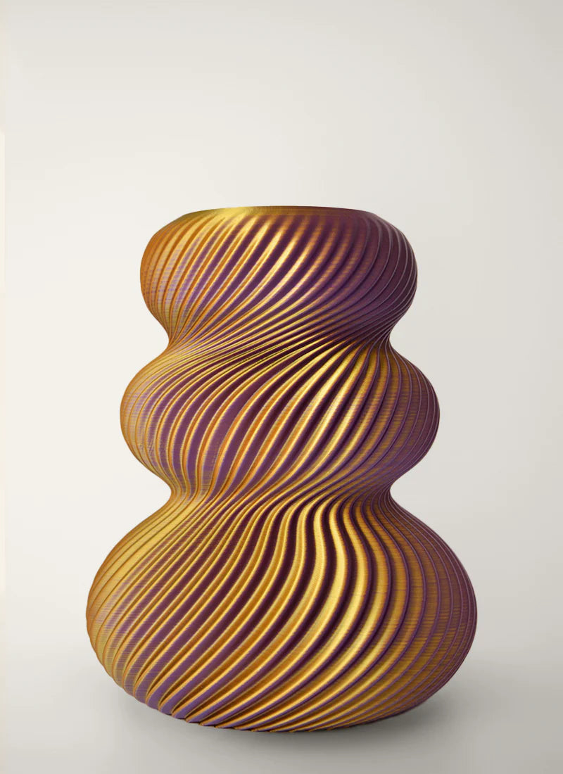 Vase Chantilly - Jaune/Violet