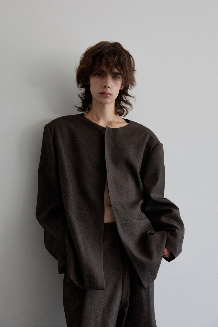Veste Unie Marron