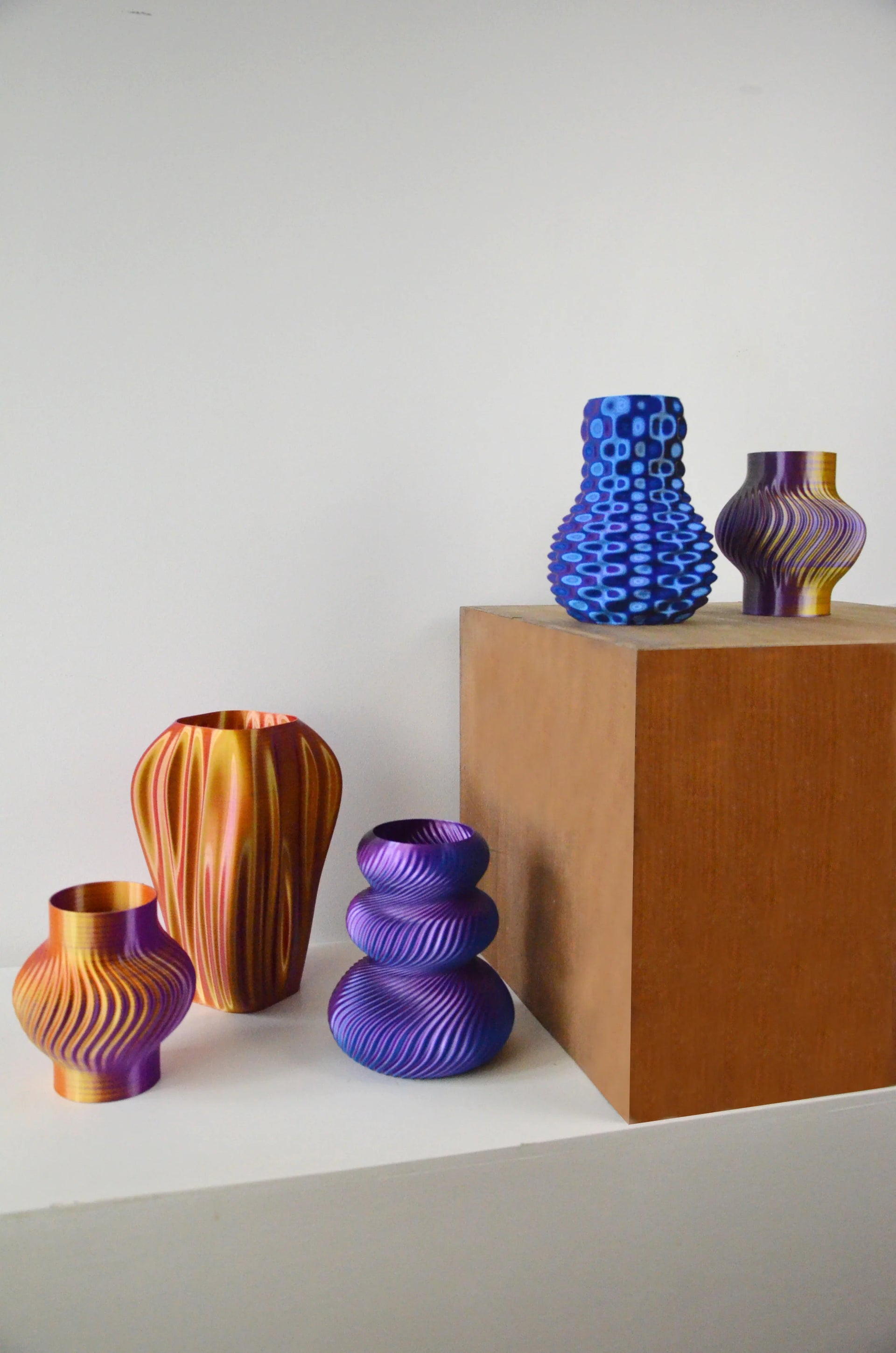 Vase Hypno - Jaune/Violet/Gris