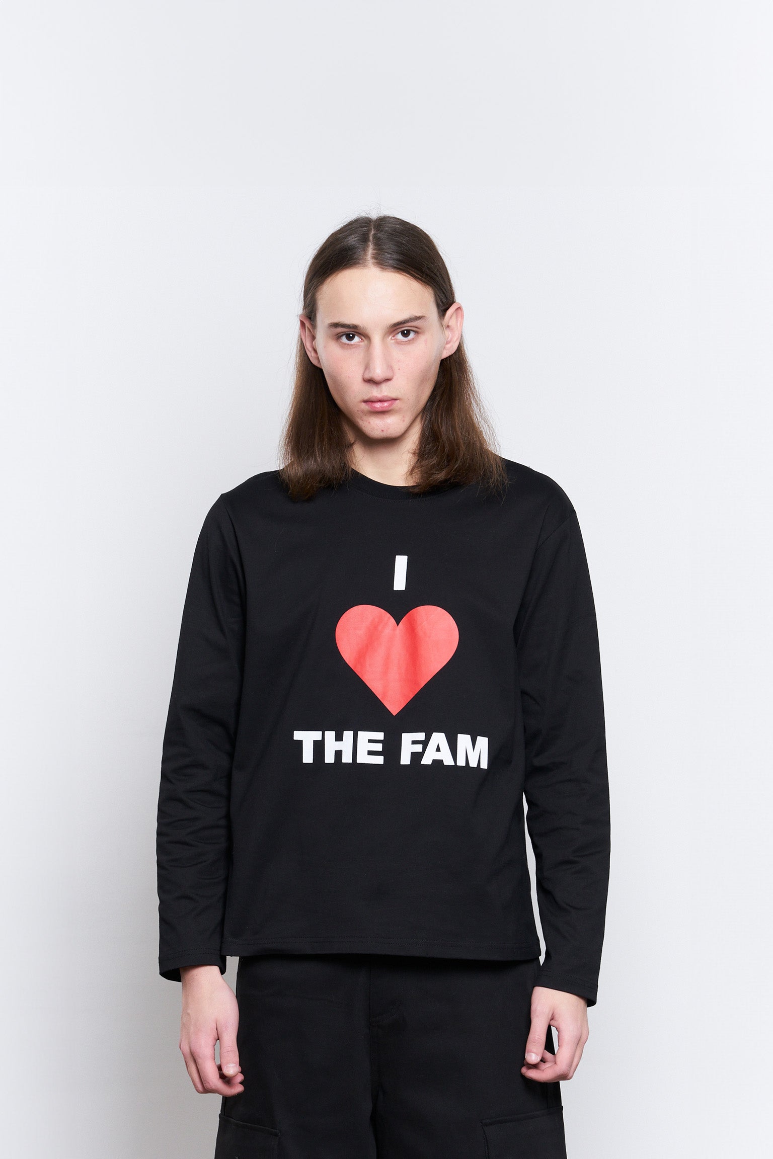 I Love The Fam Black Long Sleeve T-Shirt