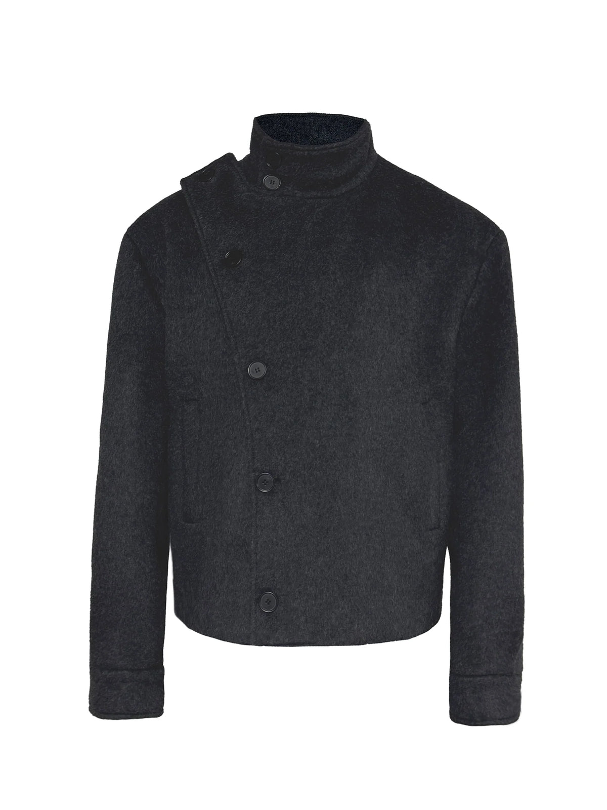 Veste en laine boutonnée à col à revers
