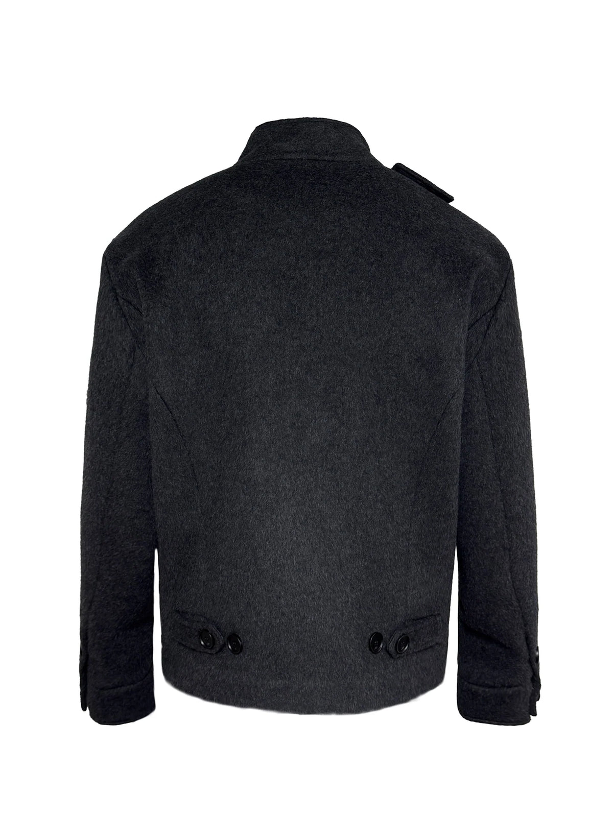Veste en laine boutonnée à col à revers