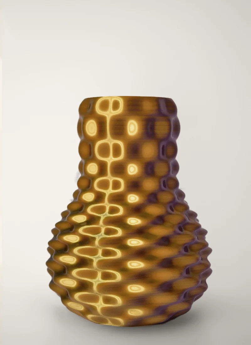 Vase Hypno - Jaune/Violet/Gris