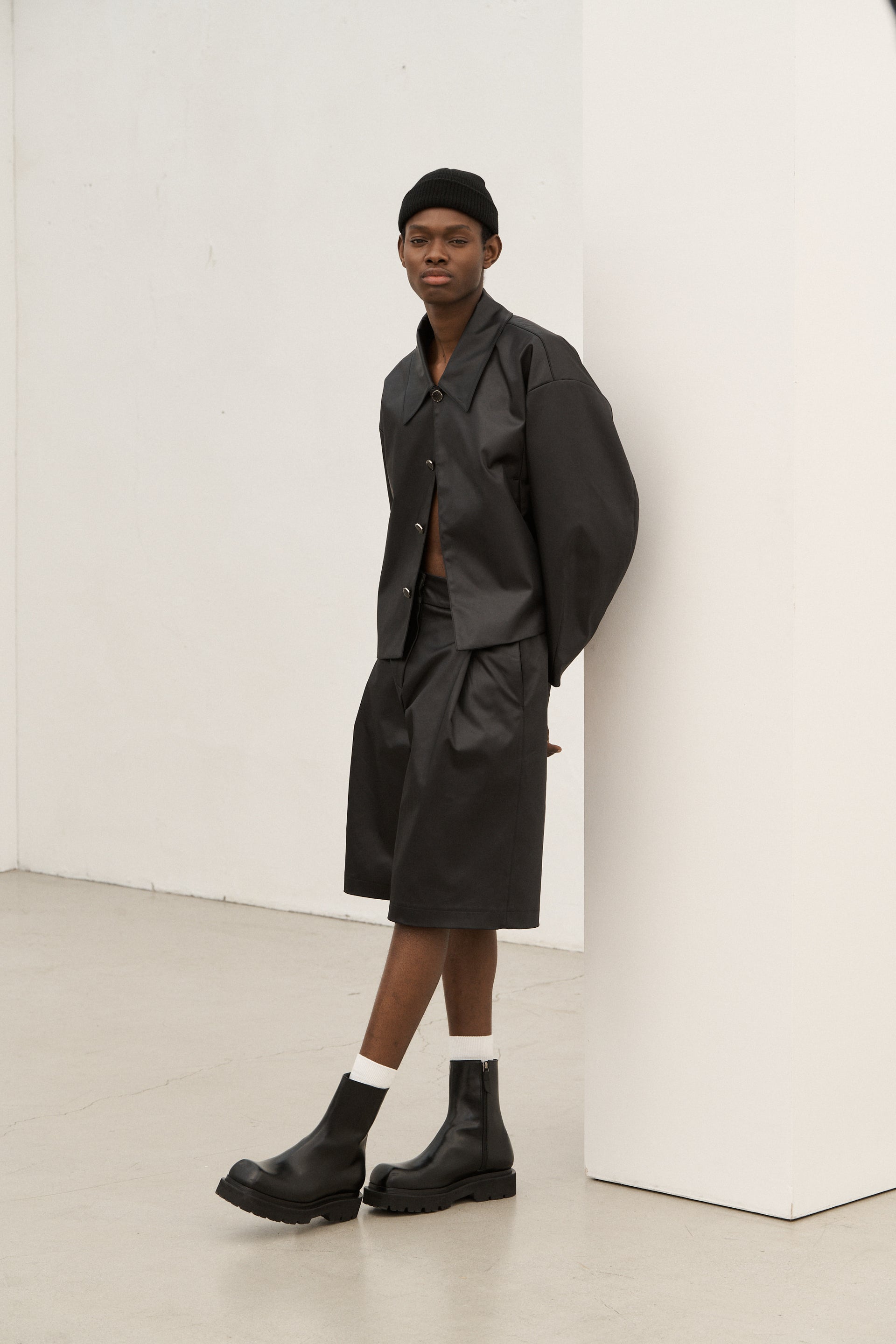 Veste Crop Bowl Noire