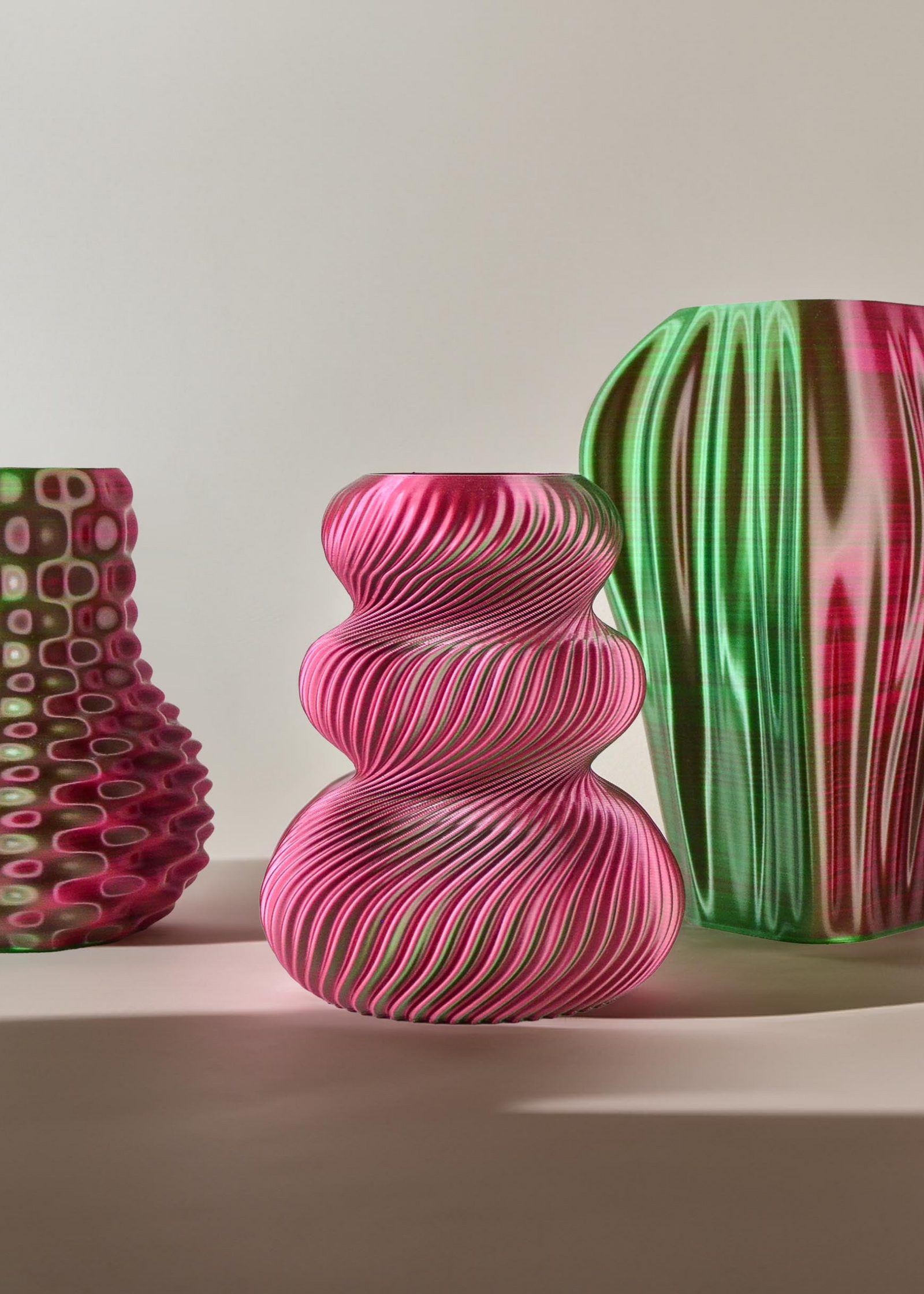 Vase Chantilly - Rose/Vert