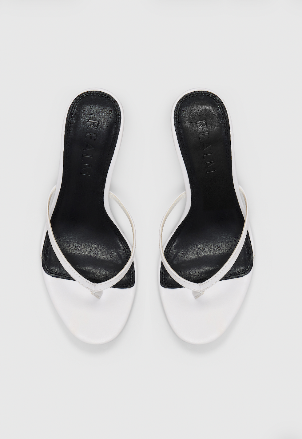 Sandales À Talon Spirit En Cuir - Blanc Cassé