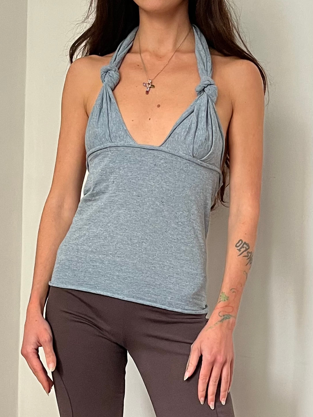 Top Aria Bleu Moucheté