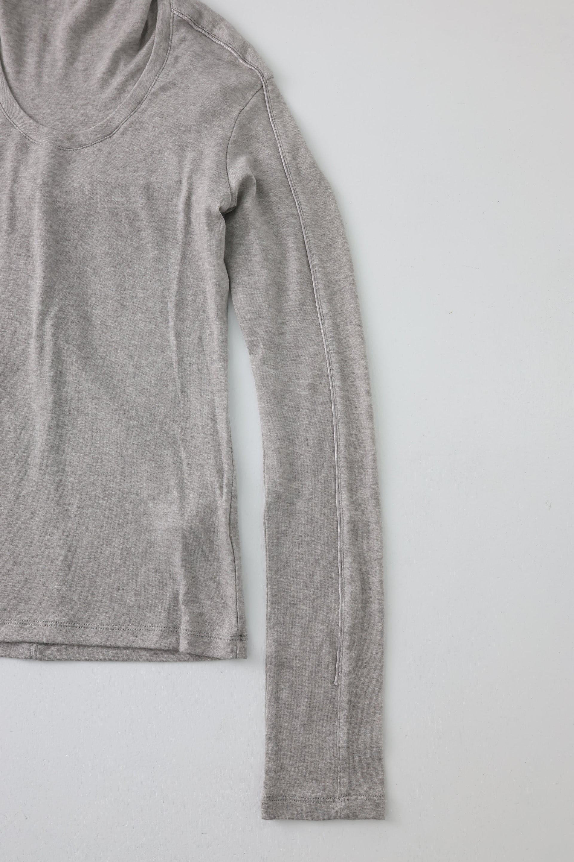 Top Col Roulé Gris