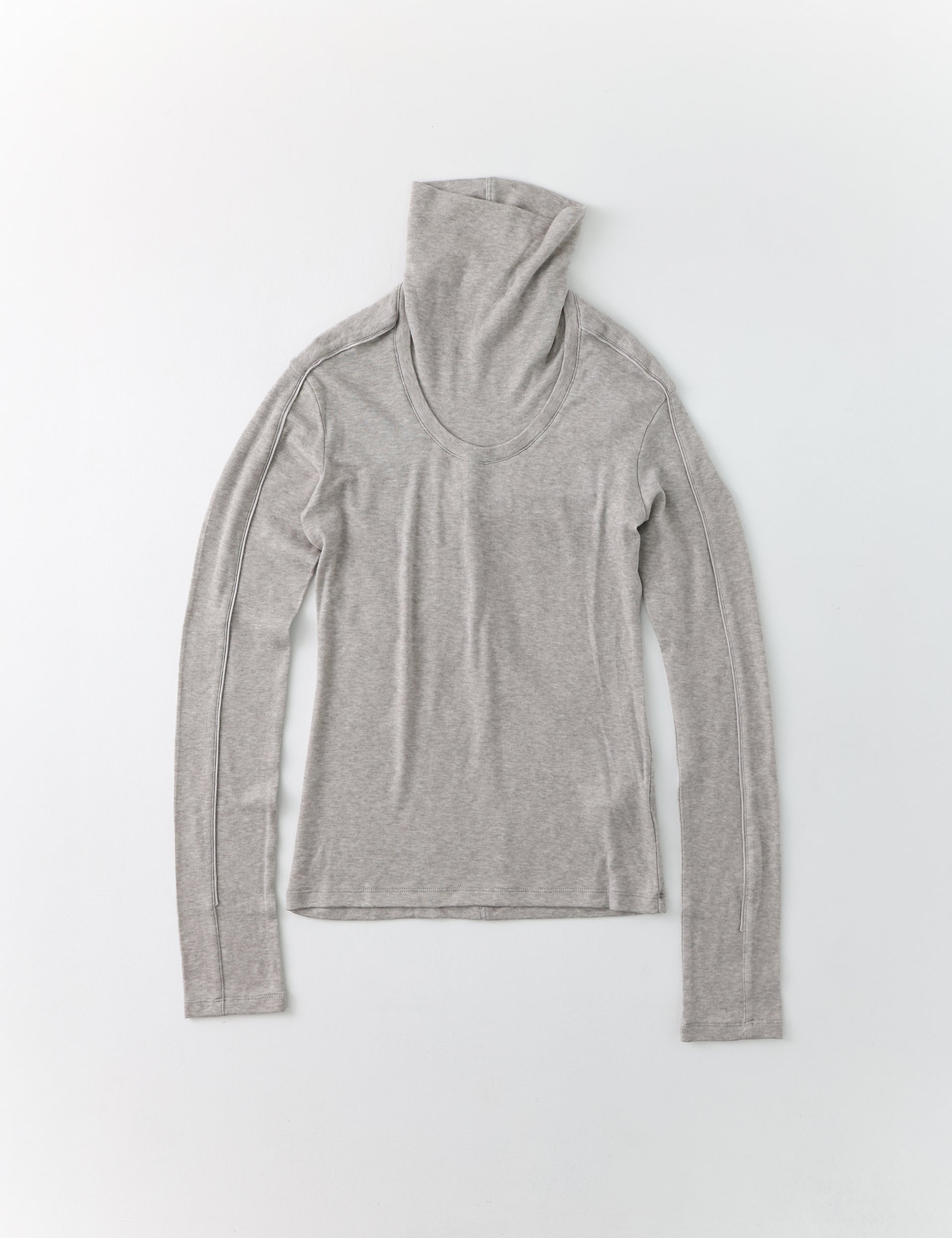 Top Col Roulé Gris