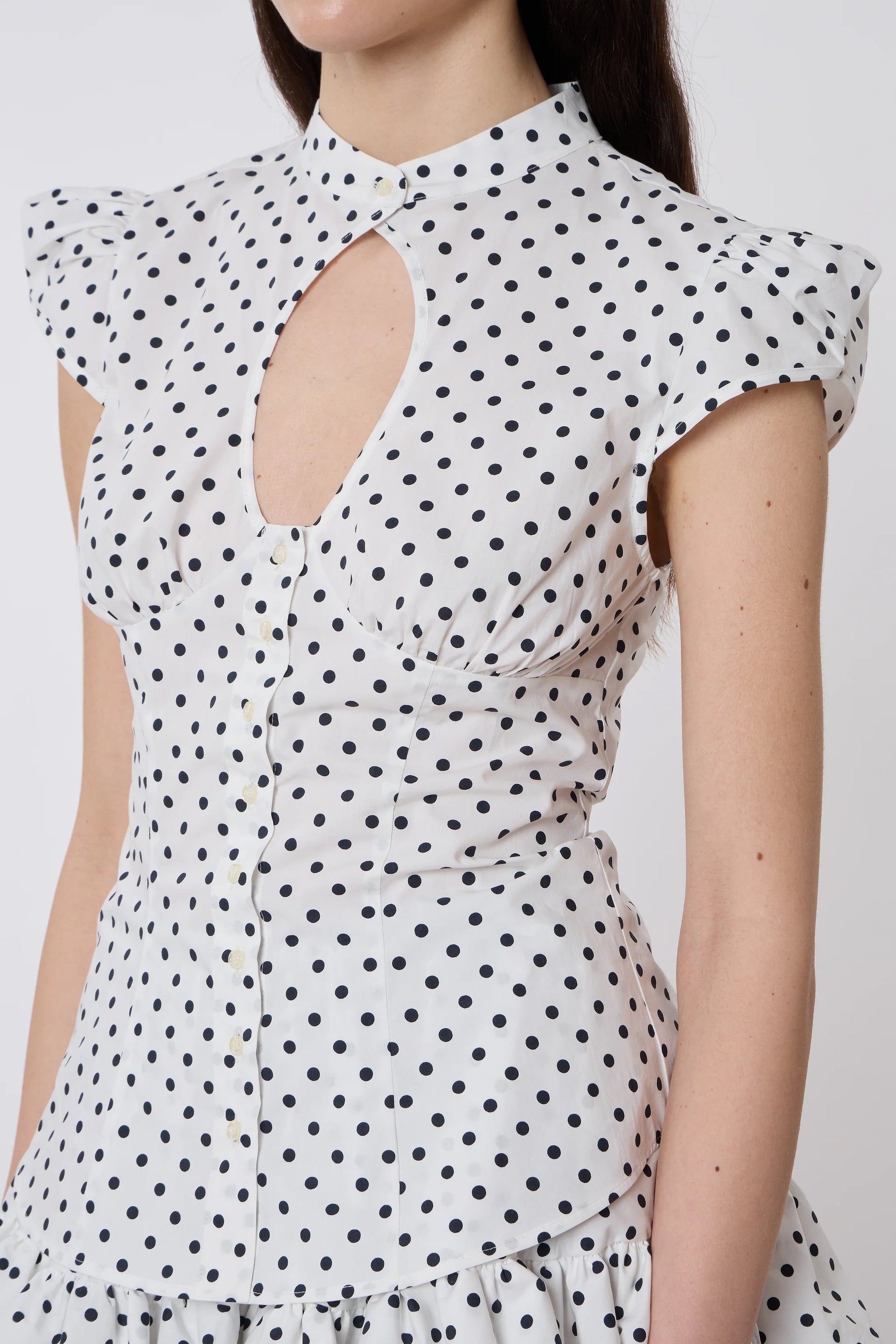 Top Berta En Coton Pois