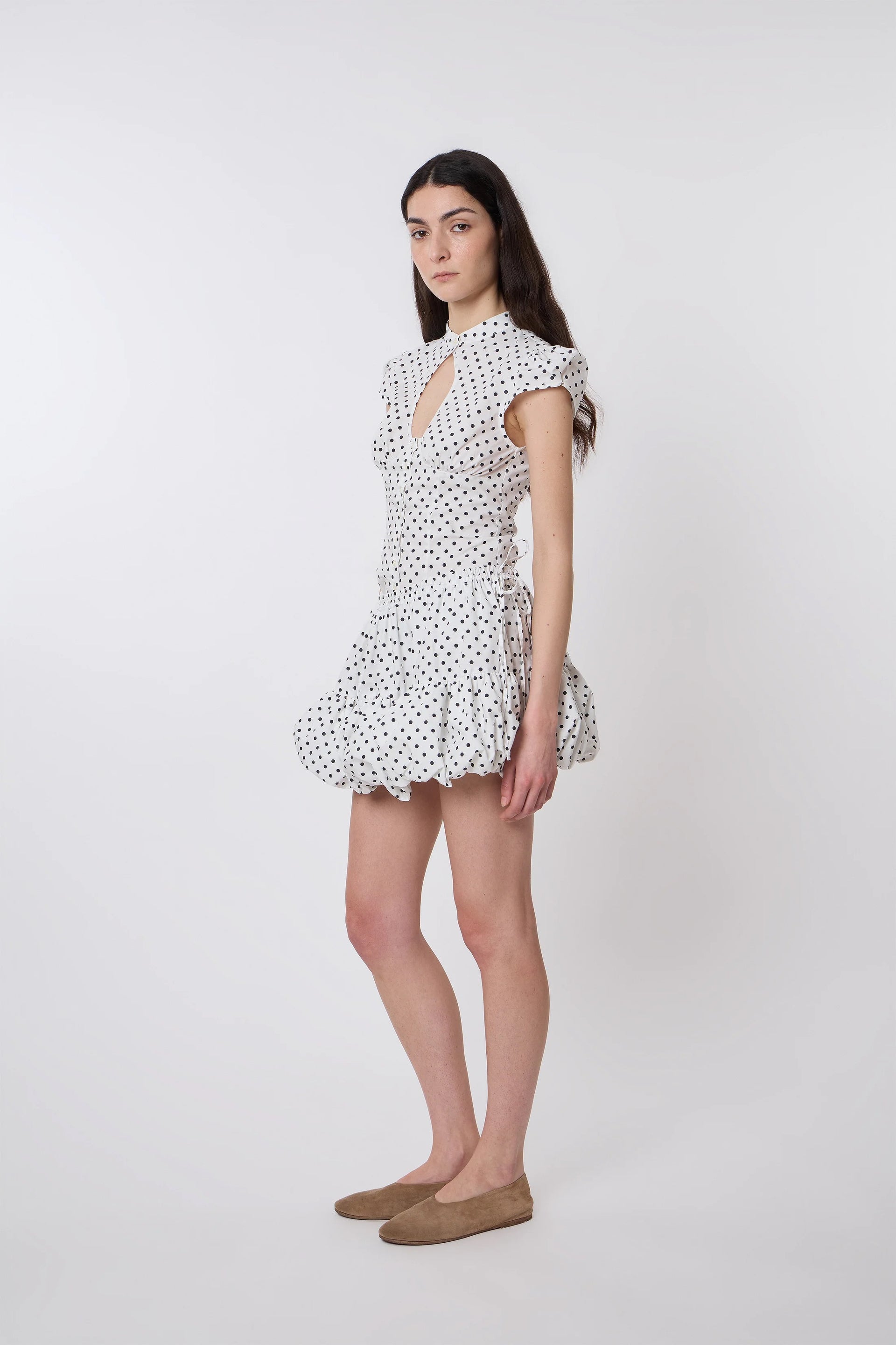 Jupe Miel En Coton Pois