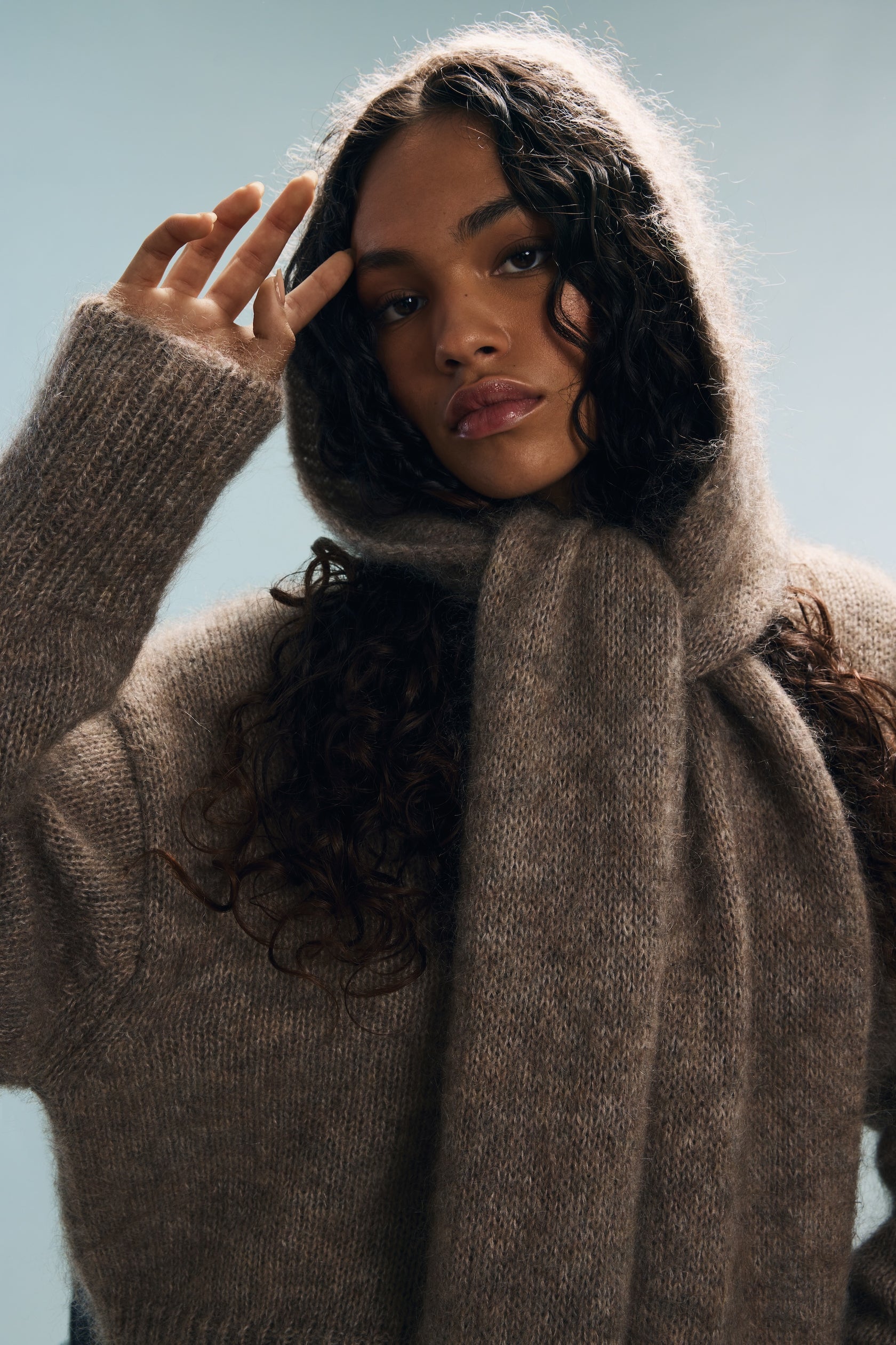 Capuche- Échapre Marron Chiné Jina