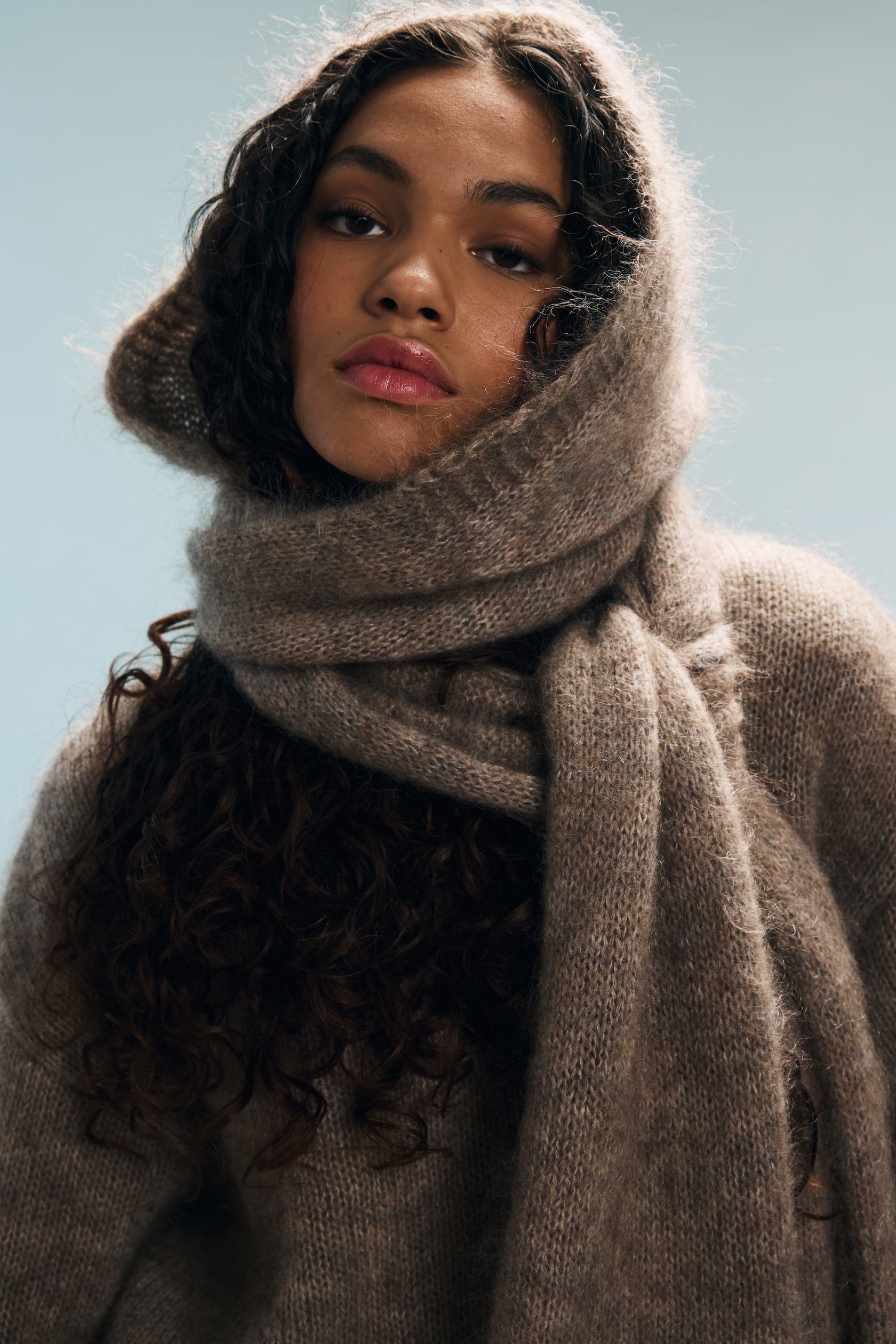 Capuche- Échapre Marron Chiné Jina