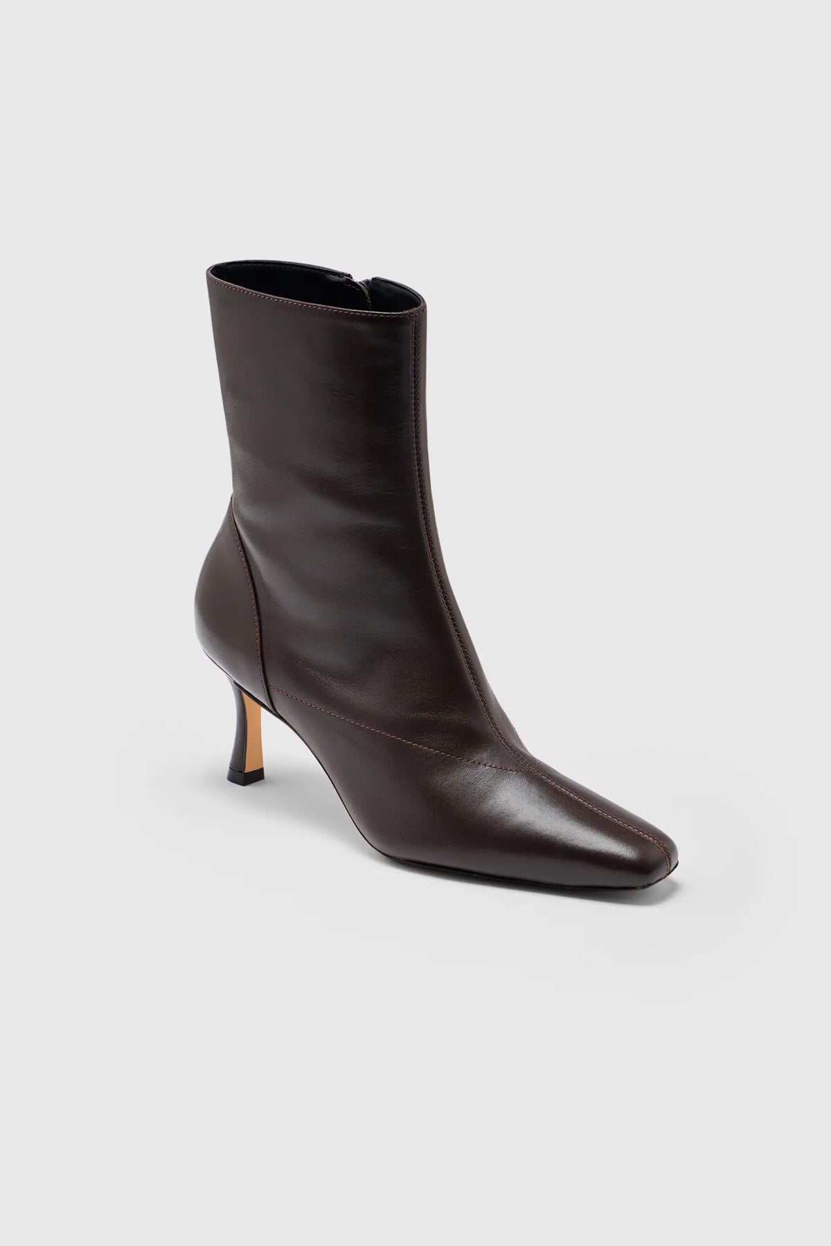 Bottines Encore en cuir – Marron cacao