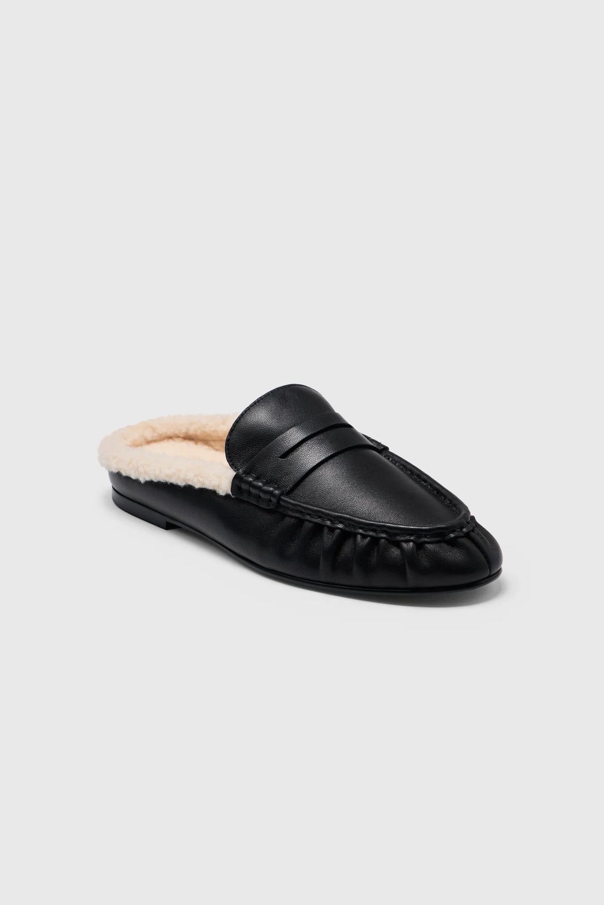 Mocassins Everyday en peau lainée – Noir