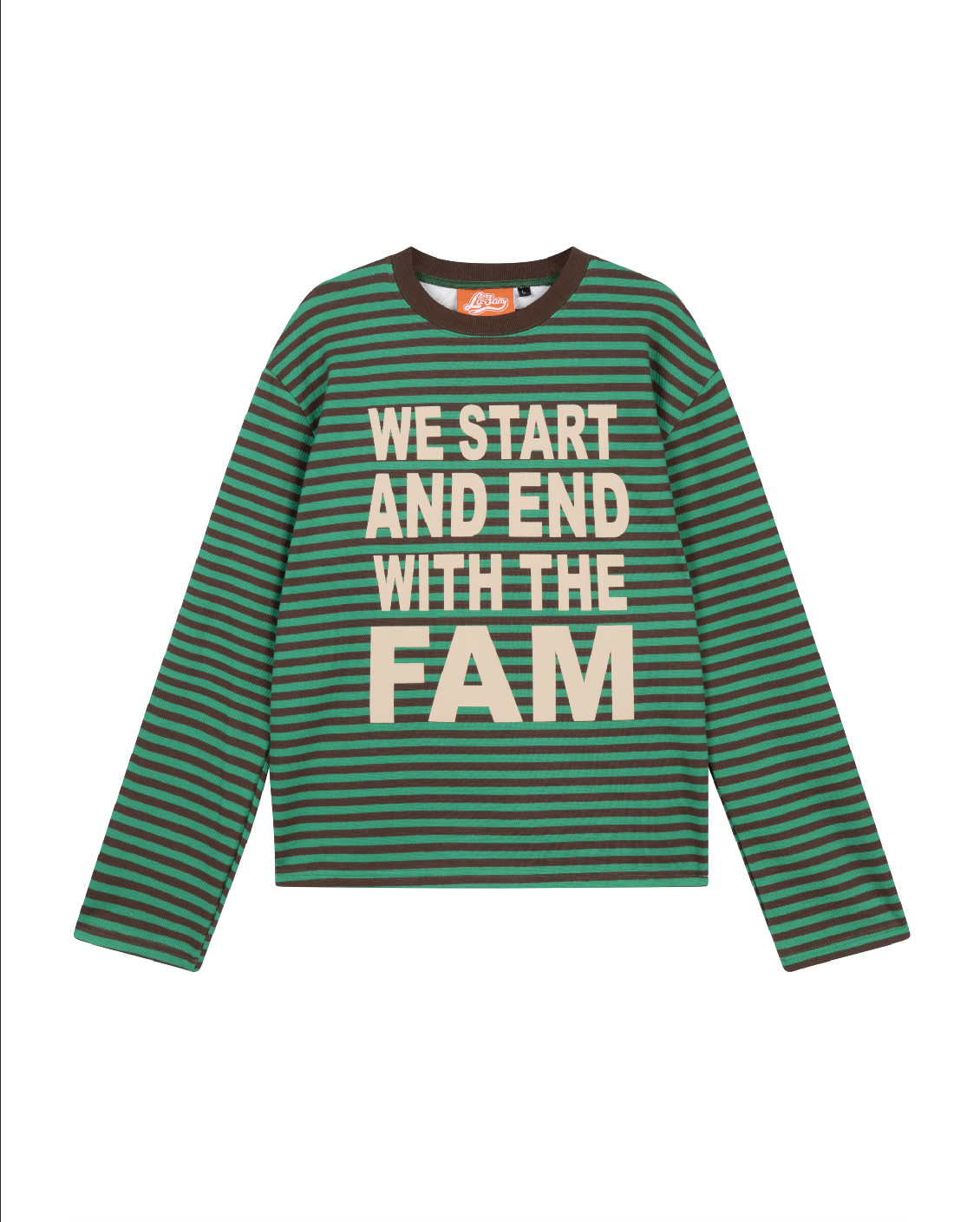 T-shirt Manches Longues Vert/Marron