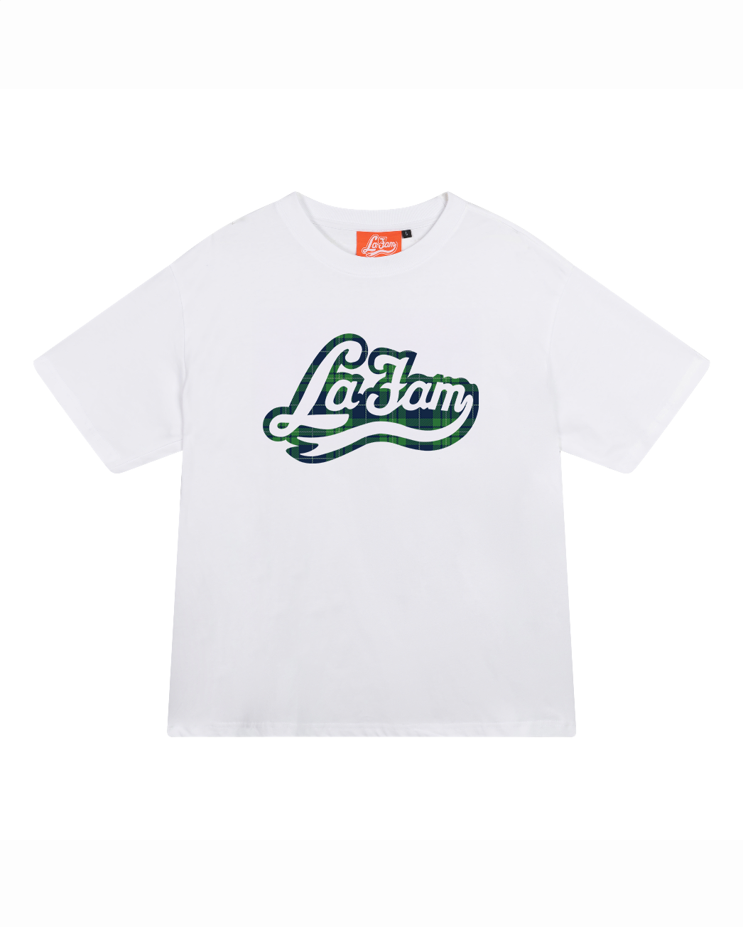 T-Shirt Blanc Carreaux
