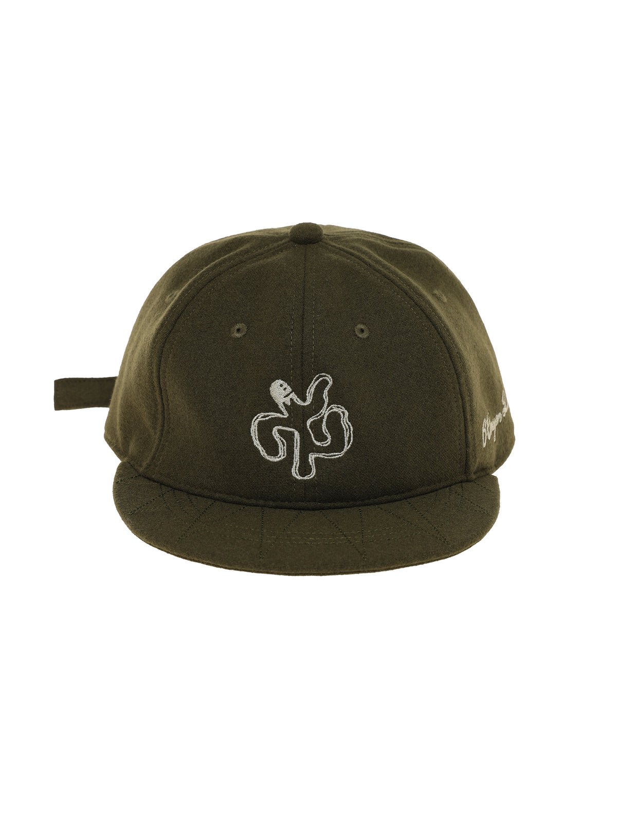 Casquette brodée en laine